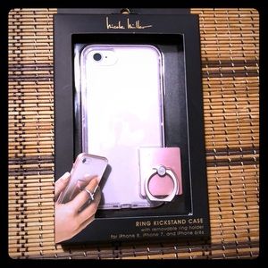 BRAND NWT NICOLE MILLER CLEAR/ROSEGOLD IPHONE CASE